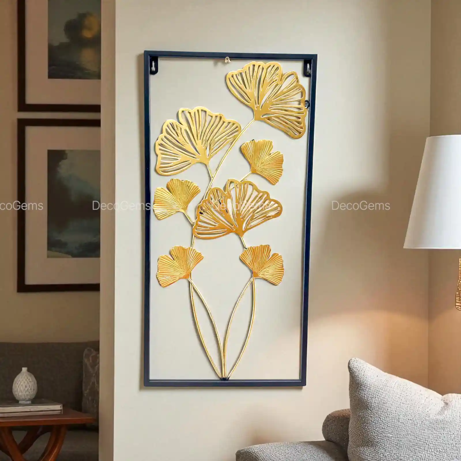 Golden Leaf Metal Wall Décor - 8.8