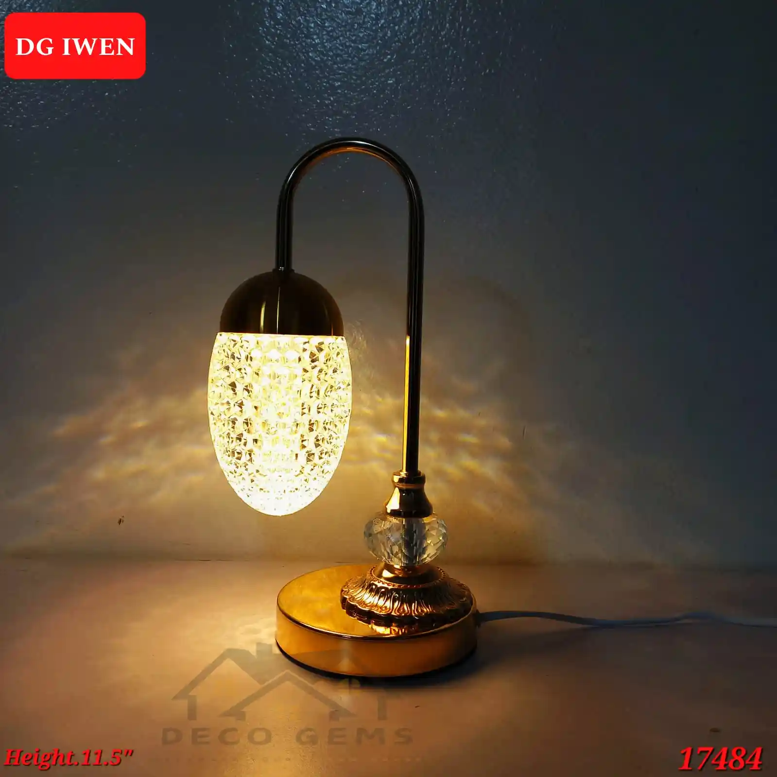 Vintage Crystal Table Lamp - 17484