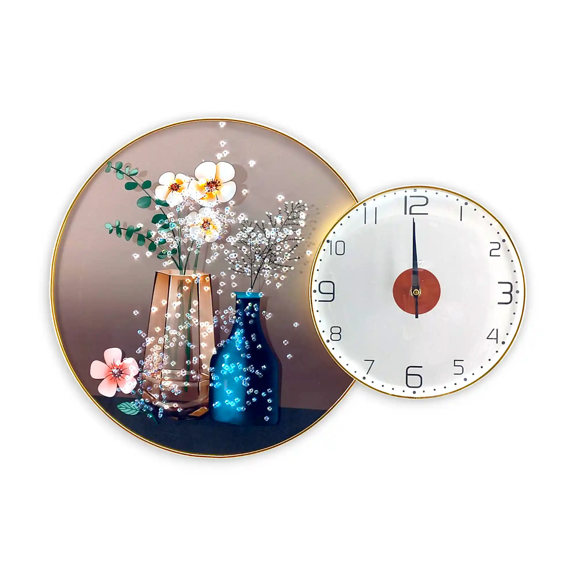 Round Shape Wall Scenery Clock- 17869